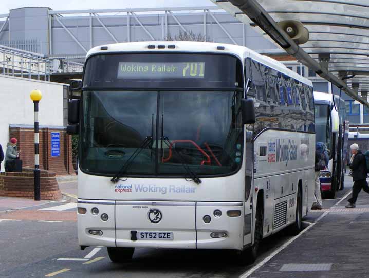 National Express Volvo B12M Plaxton Paragon Woking Railair ST52GZE